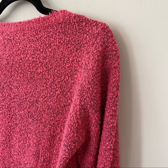 Noisy May - Textured Crop Pink/Black Sweater - Picture 11 of 13